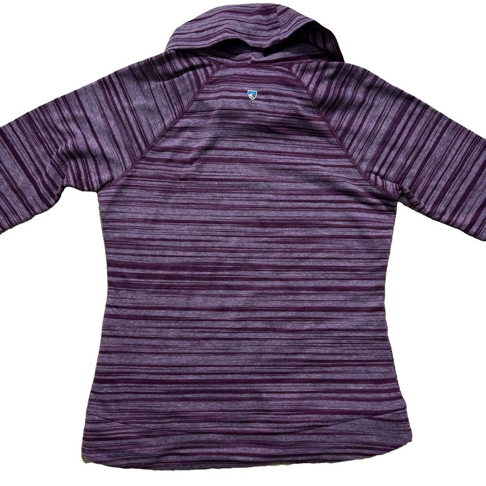 Kuhl Piper Cowl Neck Pullover Women’s Small Striped Purple Long Sleeve Top - Picture 2 of 6